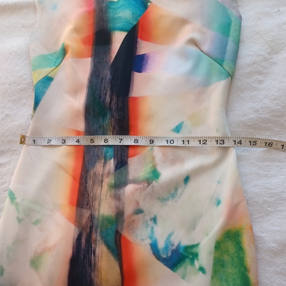 NWT Zara Watercolor Neoprene Mheath Scuba Bodycon Dress sz S - Picture 14 of 16